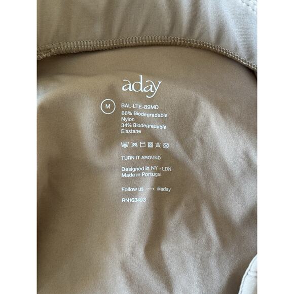 ADay Pants Medium Turn it Up Pull On BAL-LTE-89MD Beige Latte Classic Minimalist - Picture 9 of 9